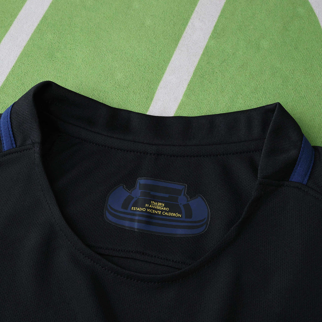 Atlético de Madrid 2016-2017 Season Away Retro Black Football Jersey Trikot Maillot V4