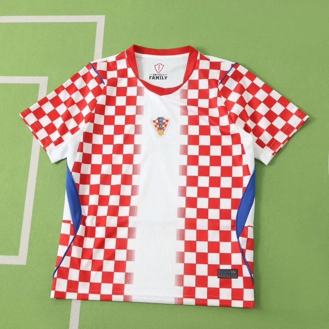 Croatia 2026 World Cup Kids Football White Jersey Kit – Detailed View
