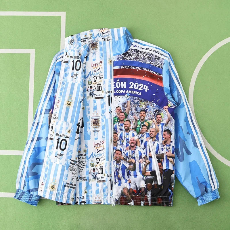 Argentina Special World Cup Both Sides Football Windbreaker Windjacke Paradise Edition – 5