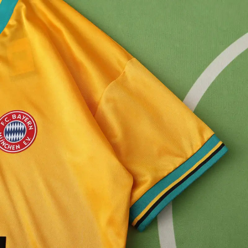 Bayern München 93/95 Season Yellow Away Retro Football Jersey – Front View