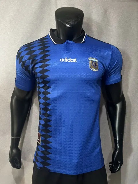 Argentina 1994 Retro Blue Home World Cup Jersey – Back View