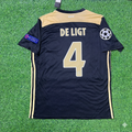 Ajax 2018–2019 Champions League Black Retro Football Jersey – Matthijs de Ligt – Back View