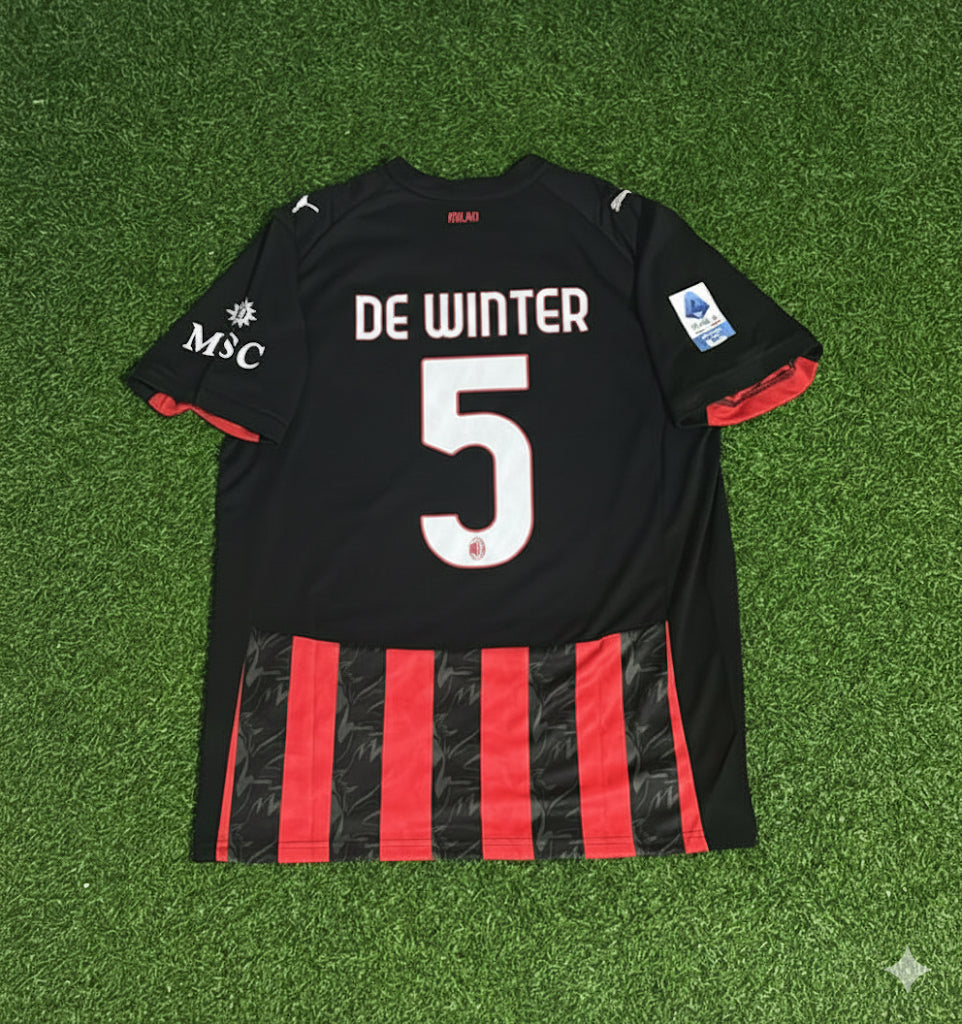 Koni De Winter Ac Milan Football Jersey – Back View