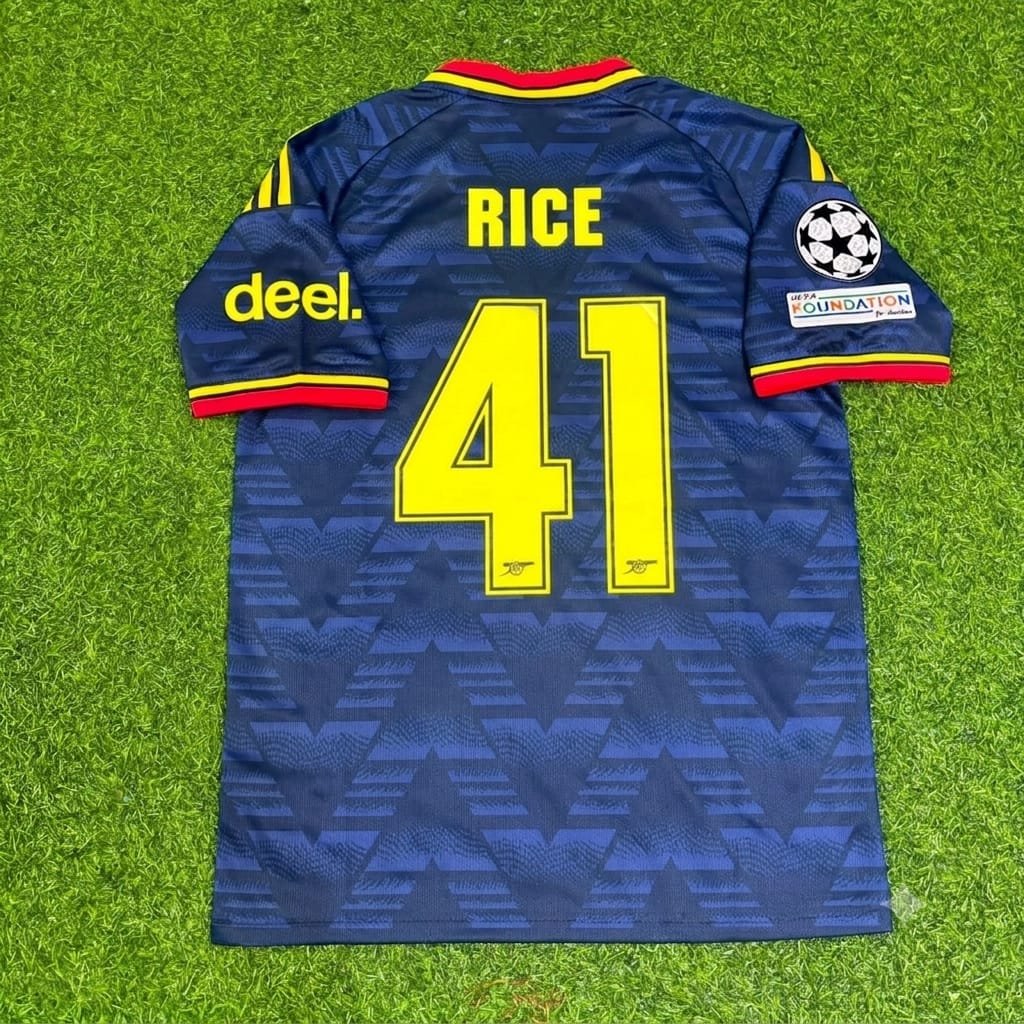 2027 Declan Rice Arsenal Away Football Jersey Soccer – Back View