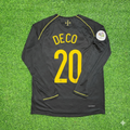 Portugal 2006 World Cup Long Sleeve Black Retro Football Jersey – Deco – Back View