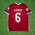 Liverpool 2019 2020 Home Retro Football Jersey – Dejan Lovren 6# – Back View