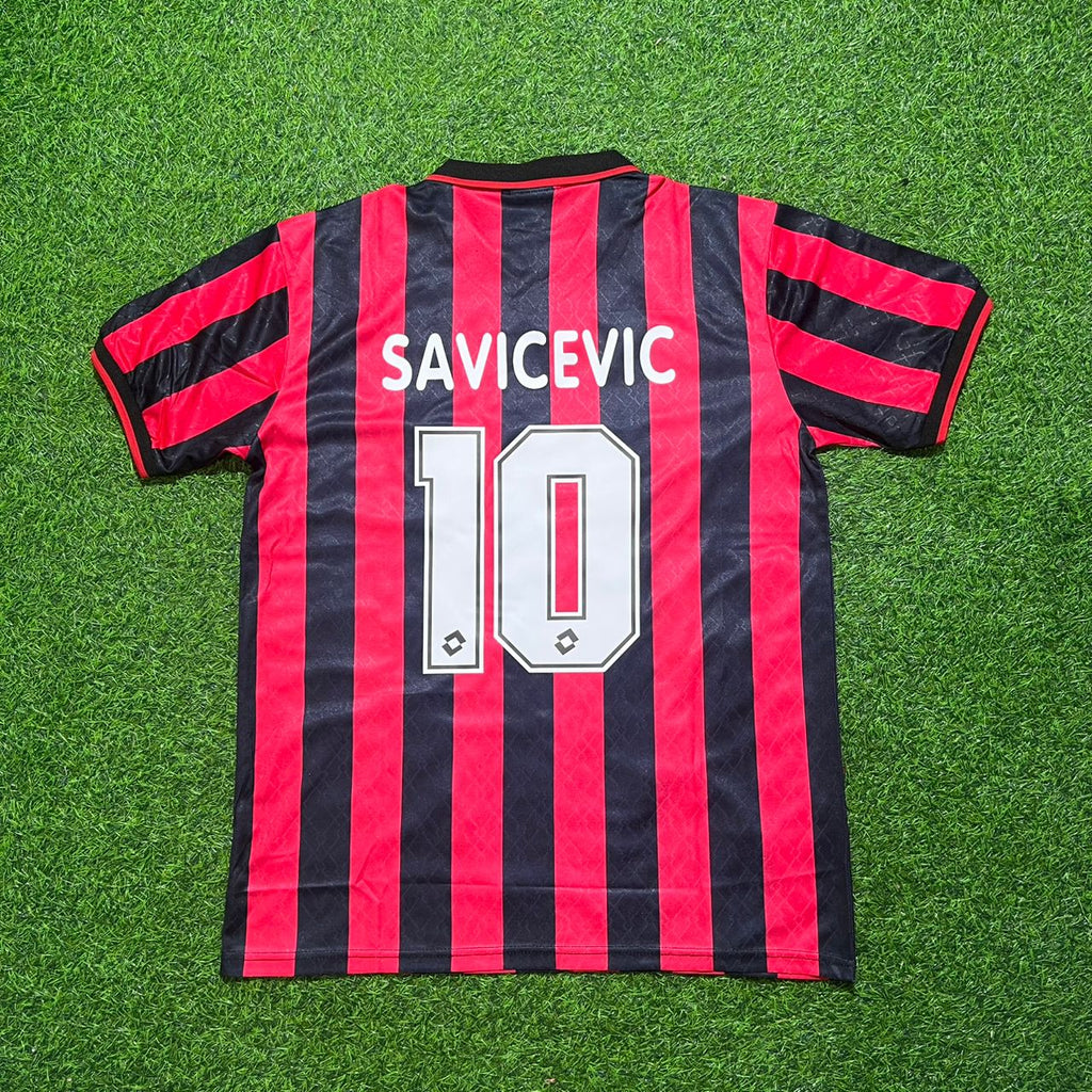 1994/96 Dejan Savićević AC Milan Retro Home Football Jersey – Back View