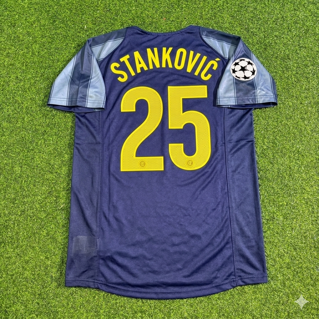 Dejan Stanković #25 Inter Milan 2004-05 Retro Football Jersey – Back View