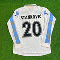Dejan Stankovic Lazio 1999 2000 White Long Sleeve Retro Football Jersey – Back View