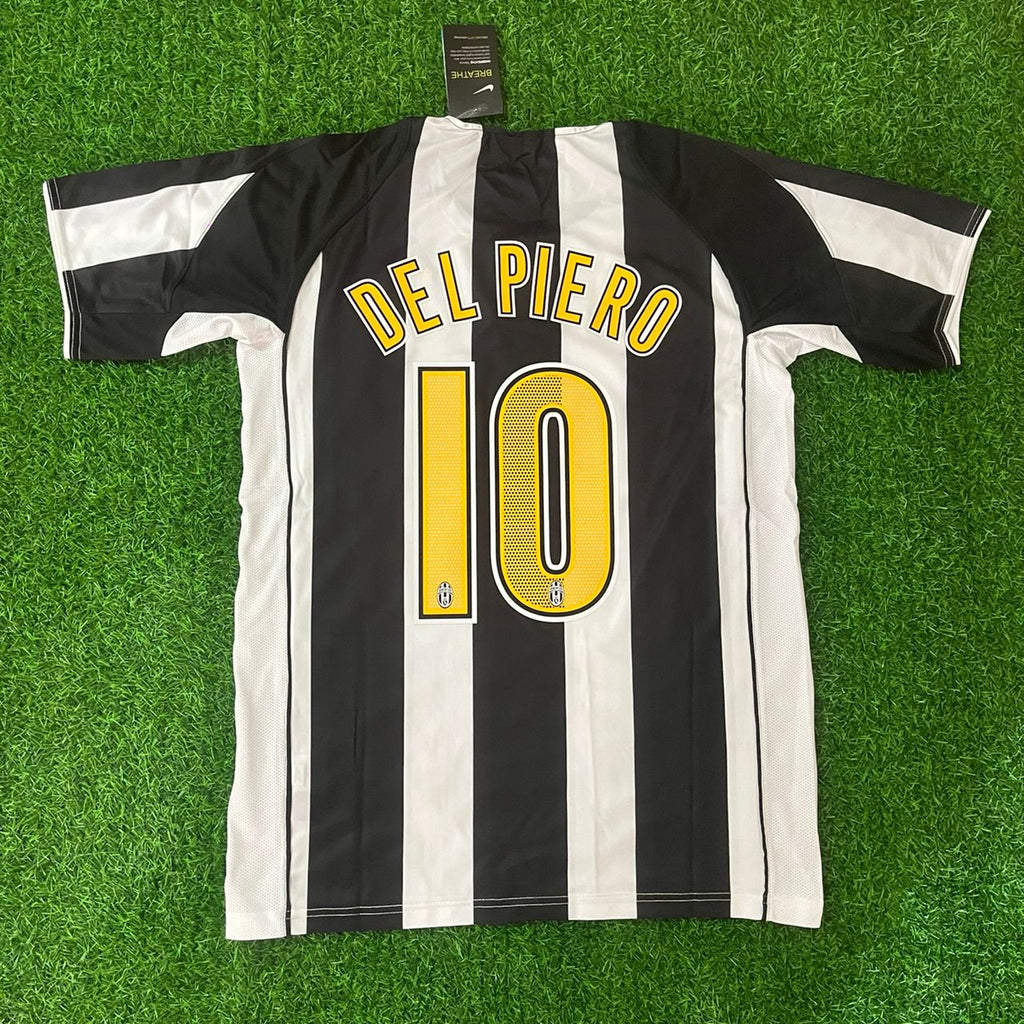 2004/05 Alessandro Del Piero Juventus White & Black Retro Football Jersey – Back View
