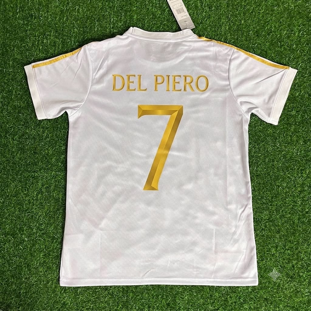 Alessandro Del Piero - Italy White Anniversary Football Jersey – Back View