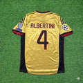AC Milan Gold Retro Jersey – Demetrio Albertini #4 – Back View