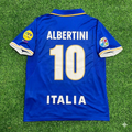 Italy EURO 1996 Blue Retro Soccer Kit Jersey Shirt – Demetrio Albertini #10 – Back View
