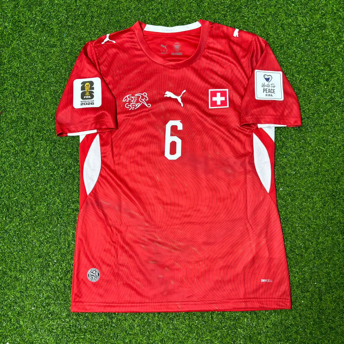 Switzerland 2026 World Cup Kit Jersey – Denis Zakaria 6- – Front View