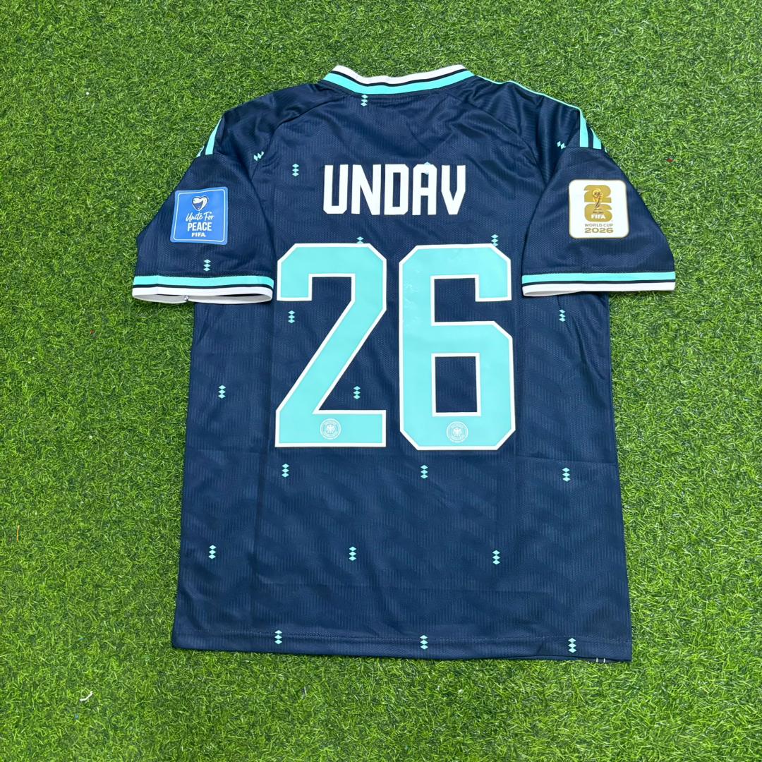 Deniz Undav Germany 2026 World Cup Away Blue Football Jersey – Back View