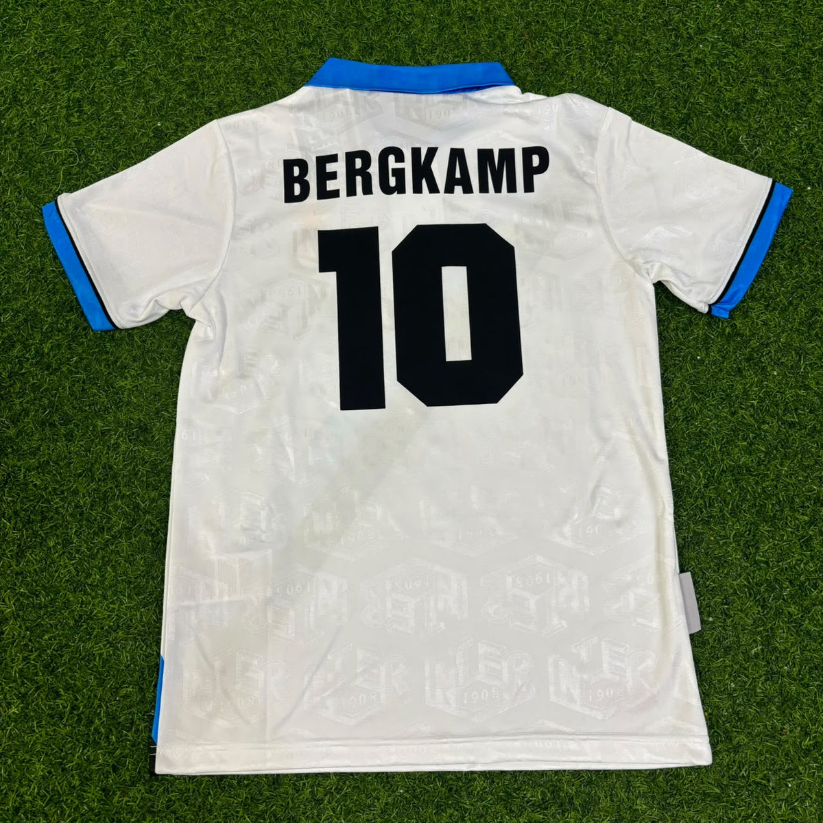 Dennis Bergkamp Inter 1997/98 Away Retro Football Jersey – Back View