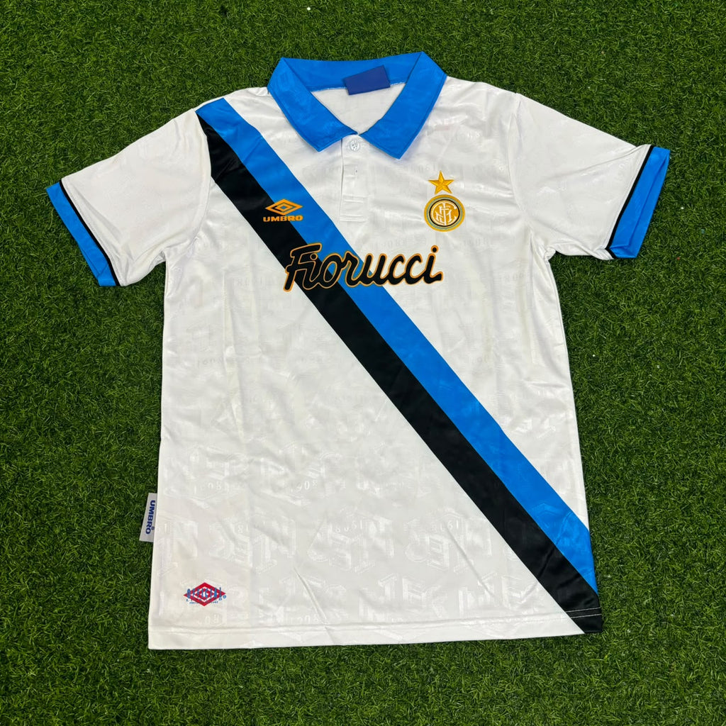 Dennis Bergkamp Inter 1997/98 Away Kids Retro Football Jersey – 4