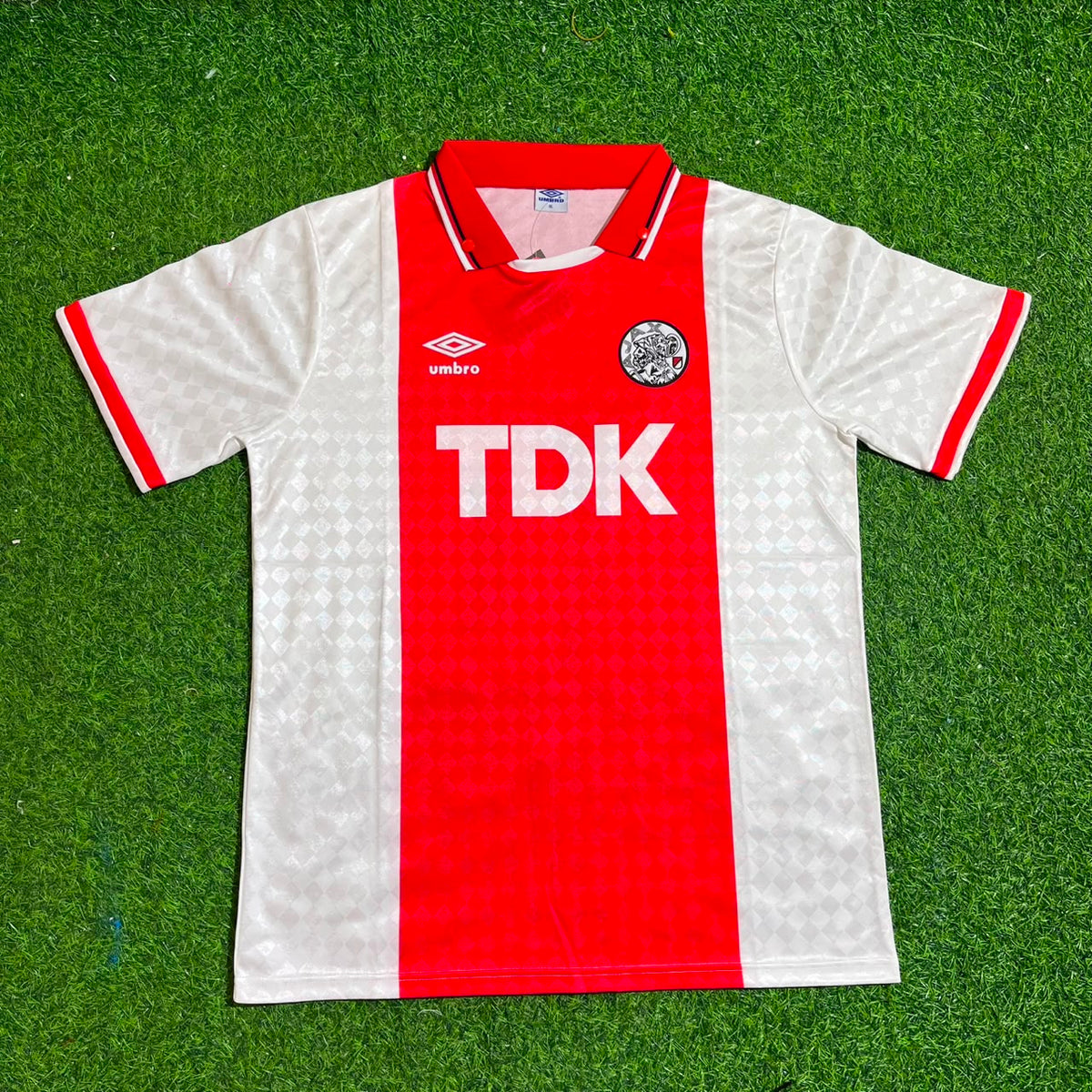 Ajax 1988 1990 Retro Football Jersey – Dennis Bergkamp – Front View
