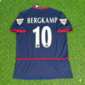2002/04 Dennis Bergkamp 10- Arsenal Black Blue o2 Retro Football Jersey – Back View