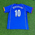 2004/05 Arsenal Blue Retro Football Jersey – Dennis Bergkamp – Back View