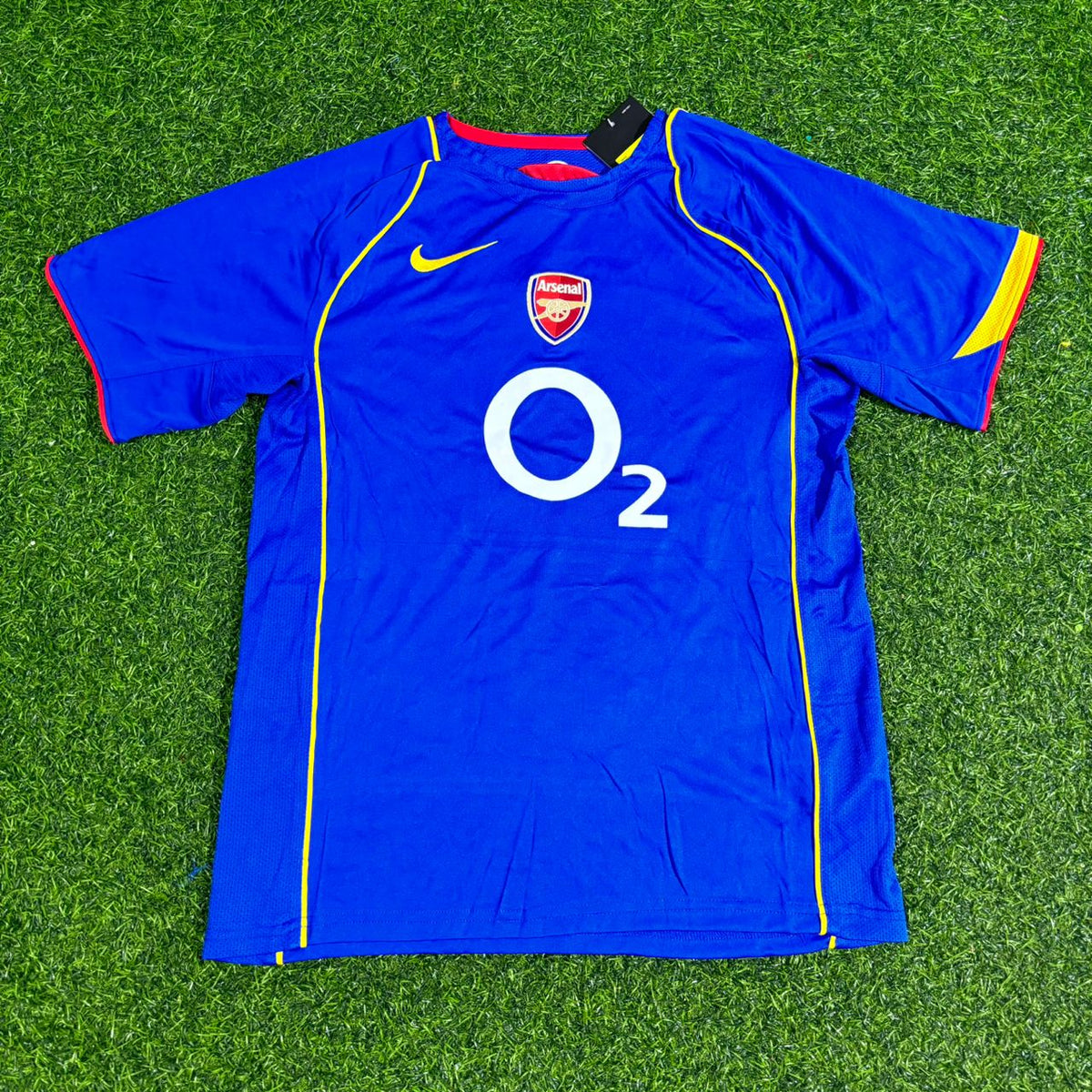 2004/05 Dennis Bergkamp Arsenal Kids Blue Retro Football Jersey – 4