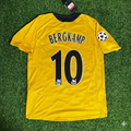 2005/06 Dennis Bergkamp 10 - Arsenal Yellow Retro Football Jersey – Back View