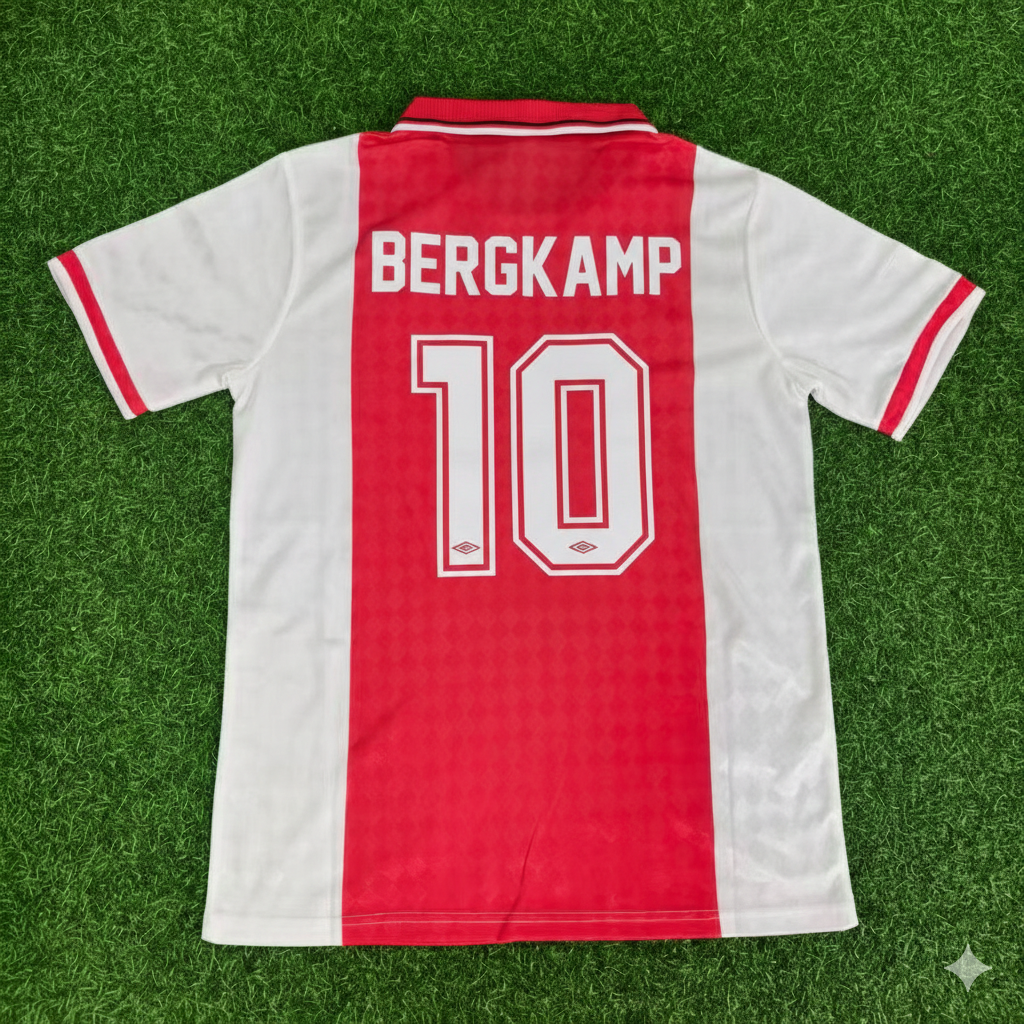 1988 Dennis Bergkamp Ajax 1990 Retro Football Jersey – Back View