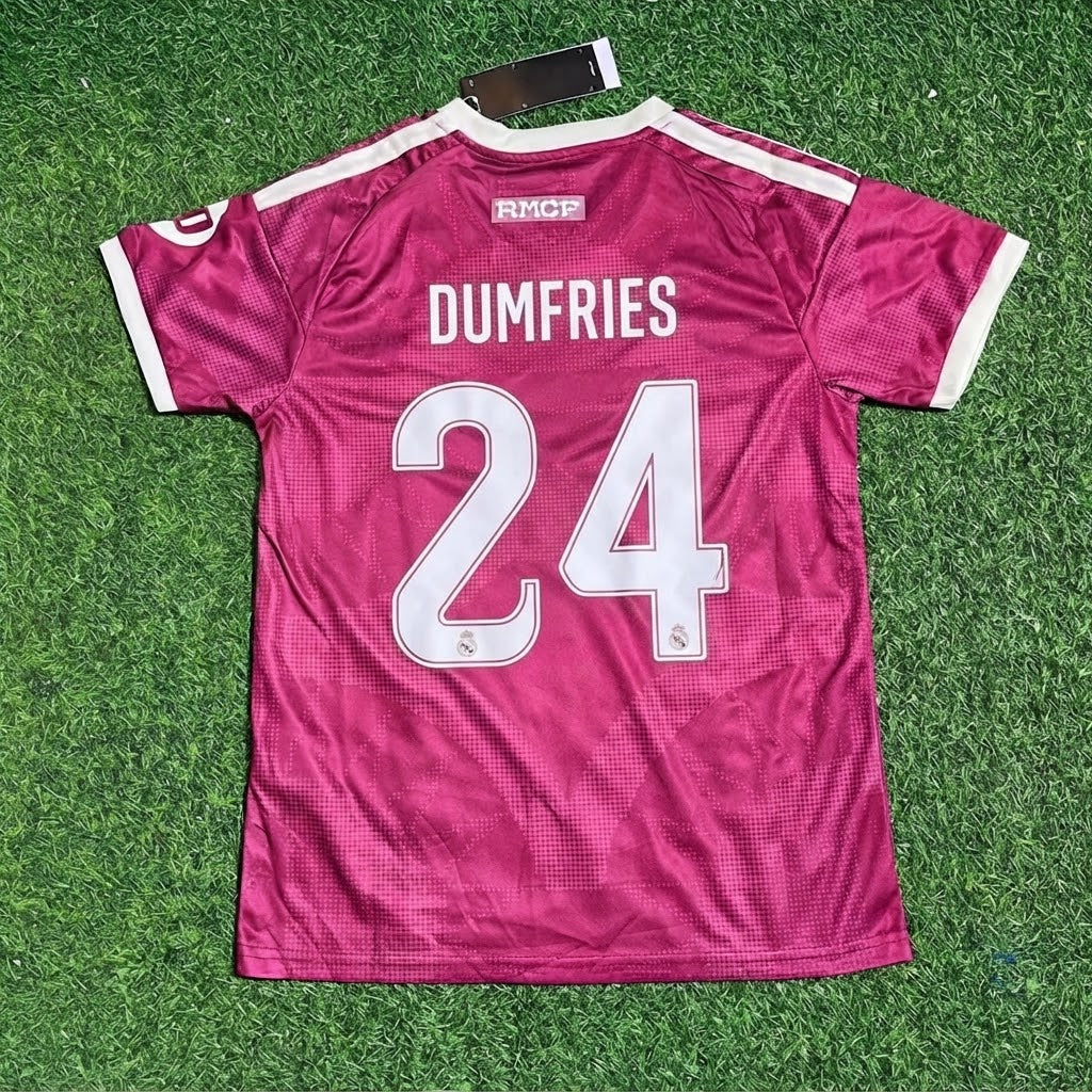 Denzel Dumfries Pink Jersey – Back View