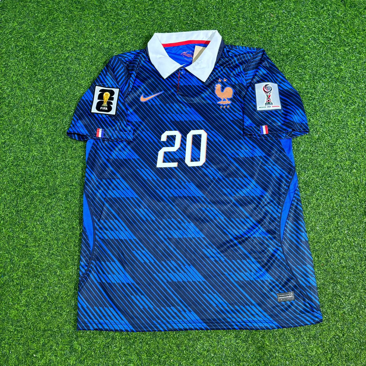 France Home 2026 World Cup Blue Football Jersey – Désiré Doué 20- – Front View
