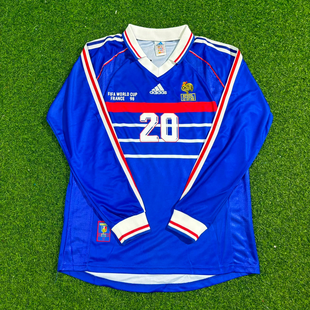 Désiré Doué France Long Sleeve Retro Football Jersey – Front View