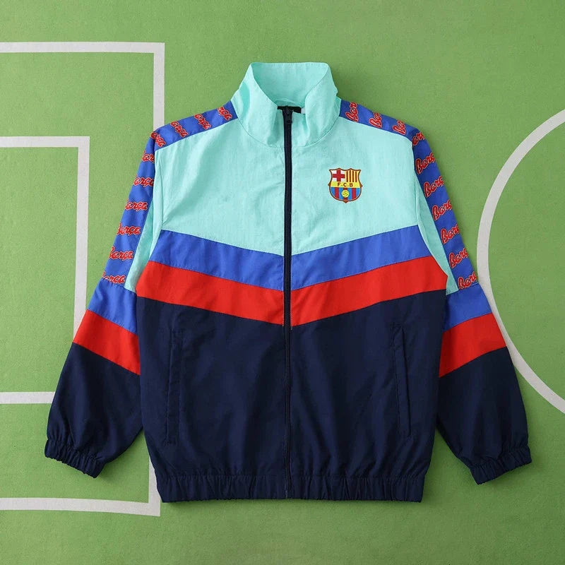 2025/26 Barcelona Green Purple Season Windbreaker Windjacke – Back View