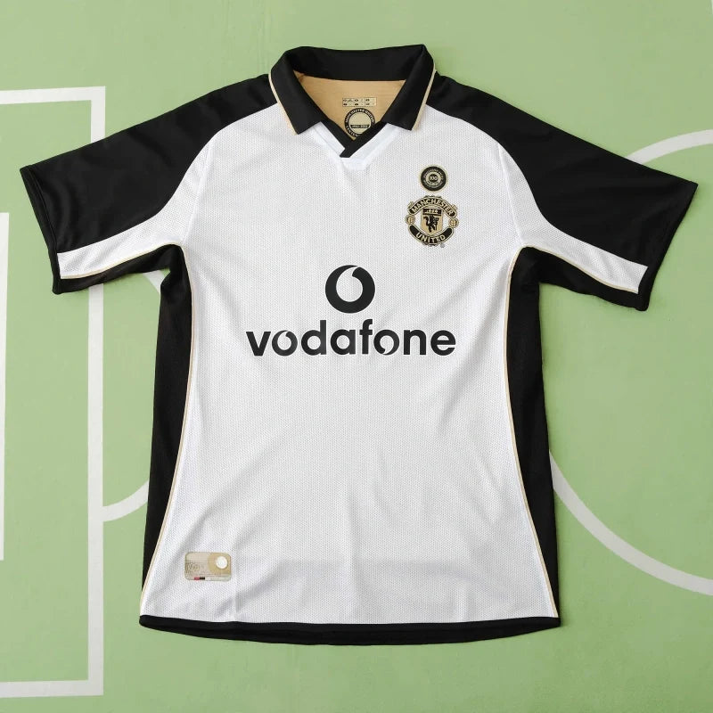 2001 Manchester United Centenary Reversible Away Shirt Retro Football Jersey – Back View