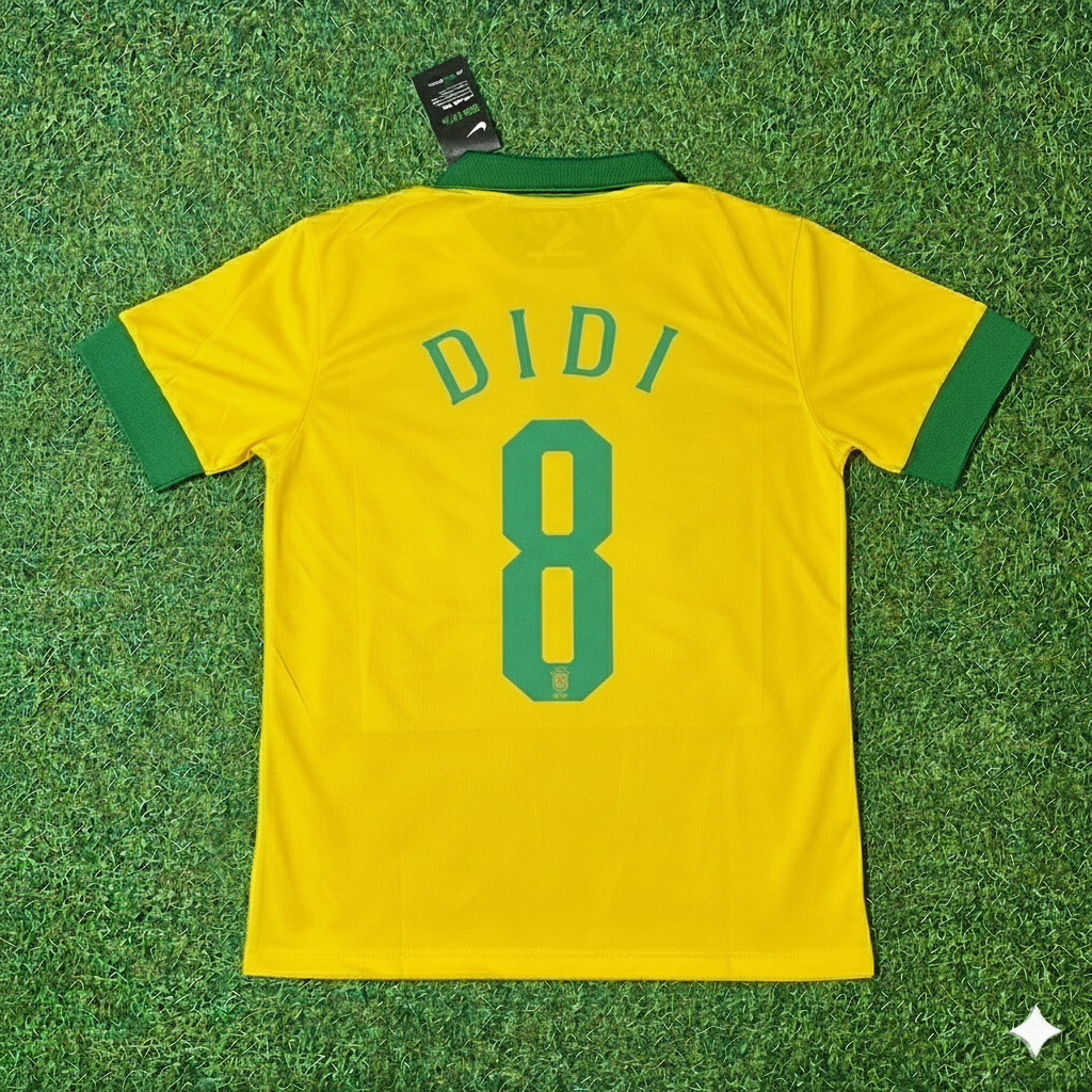 Didi Brazil Retro Football Jersey – Back View