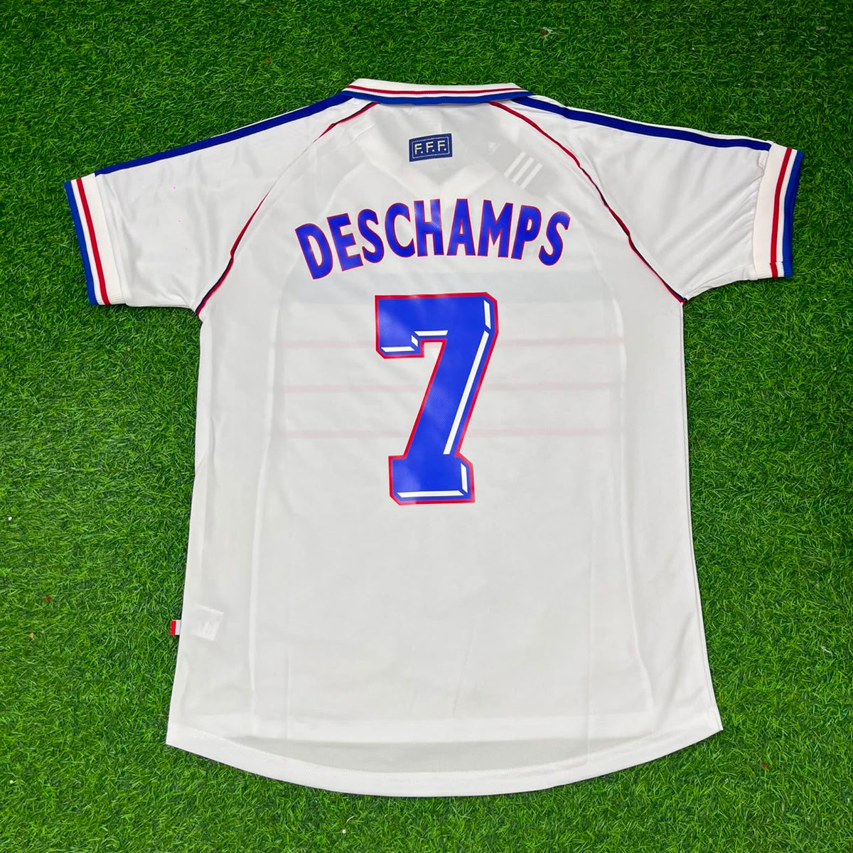 Didier Deschamps France 1998 World Cup Retro Jersey – Back View