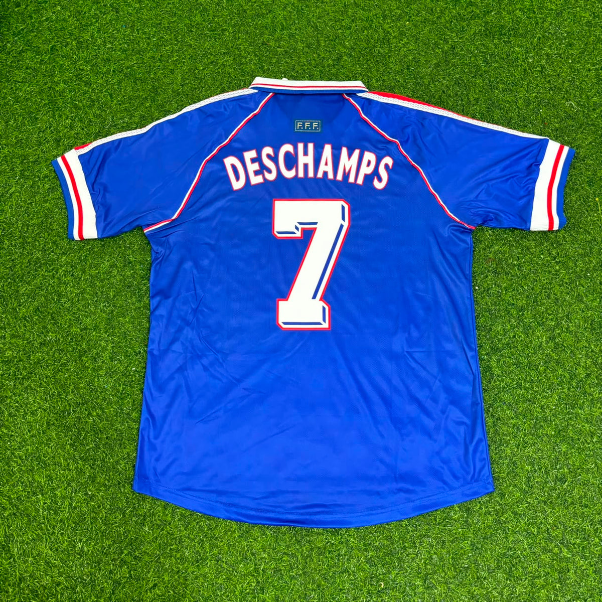 Didier Deschamps France 1998 World Cup Retro Football Jersey – Back View
