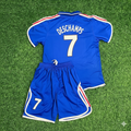 France EURO 2000 2002 Retro Kids Jersey – Didier Deschamps 7- – Back View