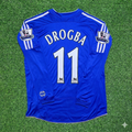 2006/08 Didier Drogba #11 Chelsea Long Sleeve EPL Patch Football Jersey – Back View