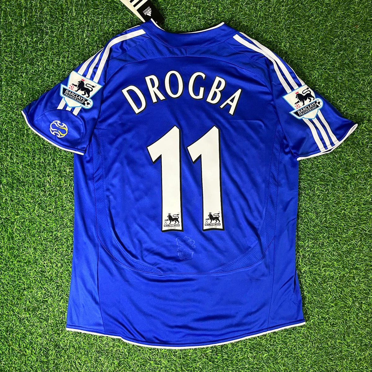 Didier Drogba – Chelsea 2006–2008 Season Retro Kit Jersey – | | – Back View