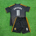 2010/11 Didier Drogba Chelsea Kids Retro Football Jersey – Back View