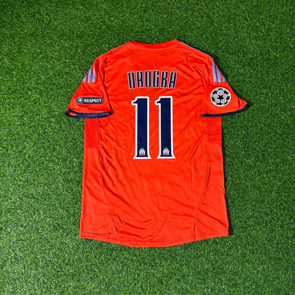 Marseille Retro Football Jersey – Didier Drogba – Back View