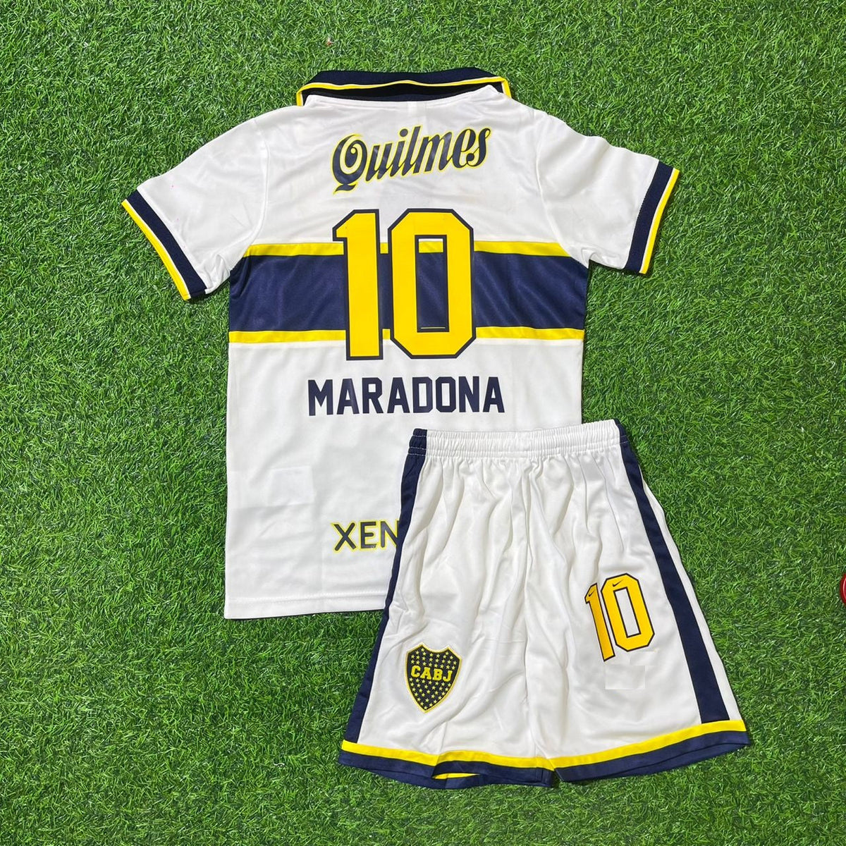 Boca Juniors Retro Kids Football Jersey – Diego Armando Maradona 10 – Back View
