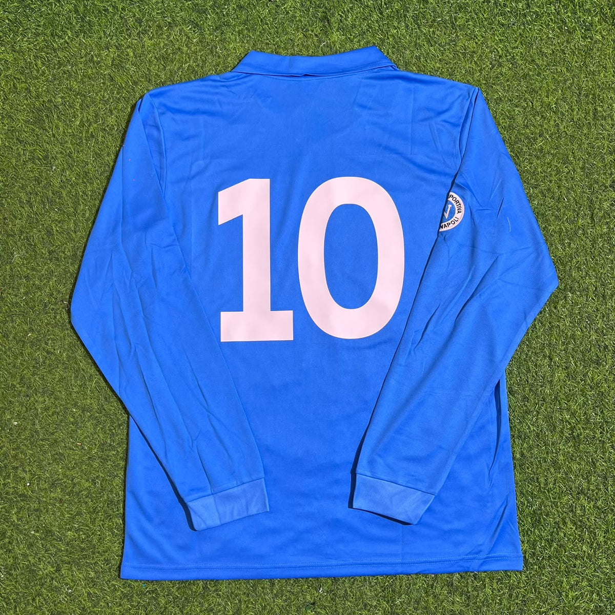 Diego Armando Maradona Napoli 1987/88 Long Sleeve Retro Vintage Football Jersey – Back View