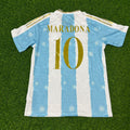 Diego Armando Maradona Argentina Commerative Anniversary Football Jersey – Back View