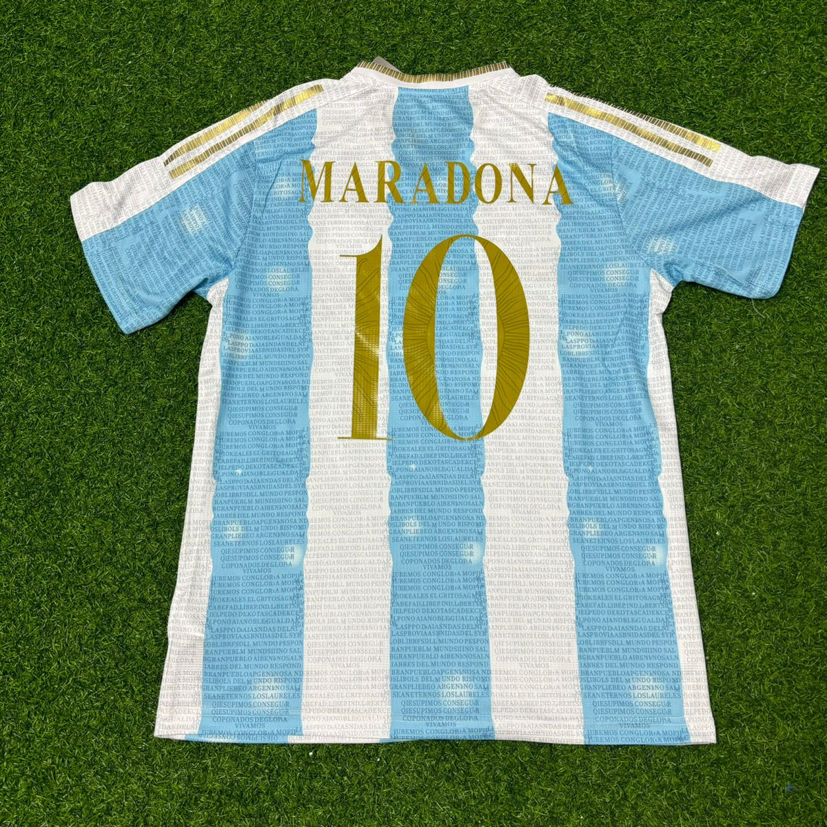 Diego Armando Maradona Argentina Commerative Anniversary Football Jersey – Back View