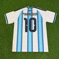 Argentina Retro Home White Football Jersey – Diego Armando Maradona – Back View