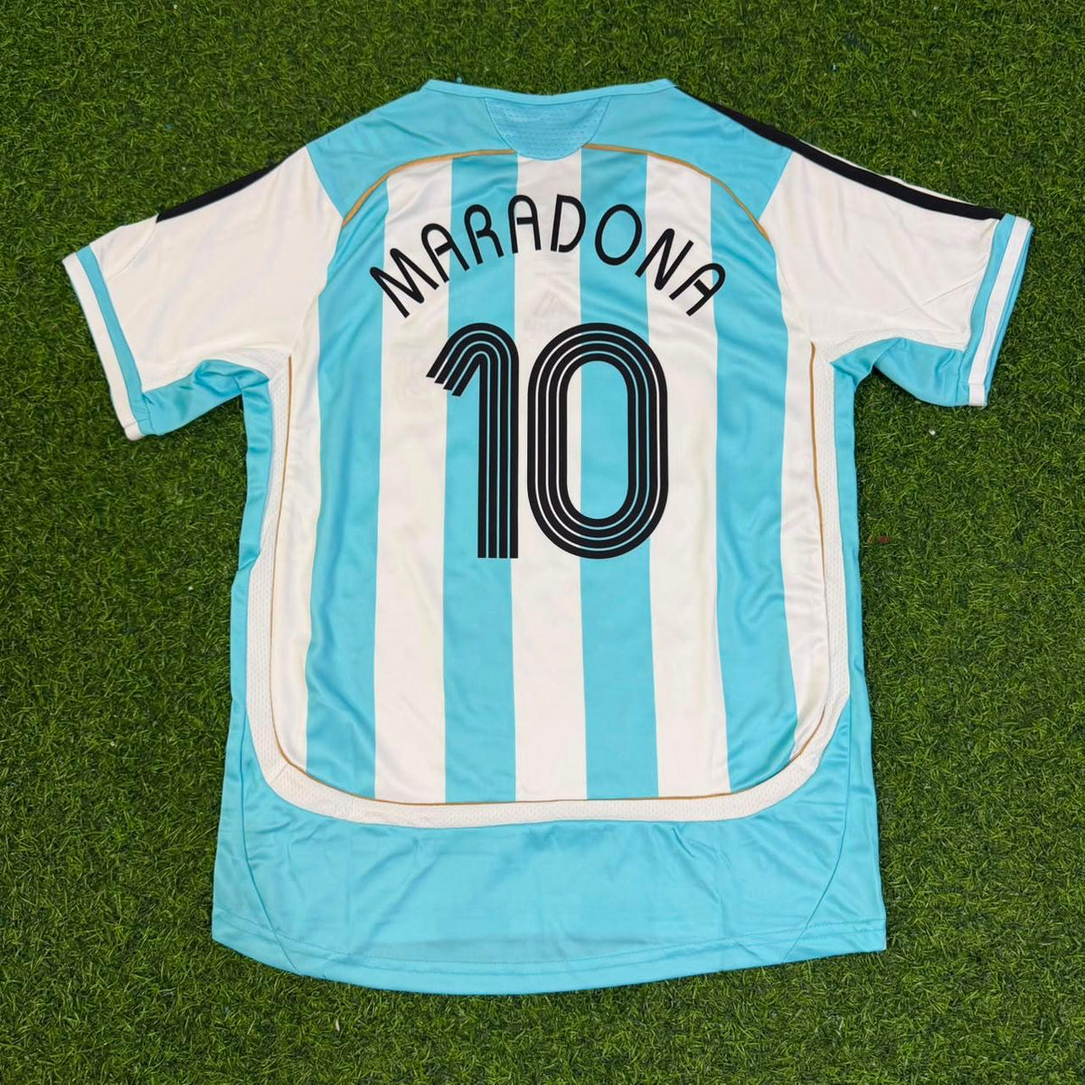 Argentina Retro Kids Football Jersey – Diego Armando Maradona – Back View