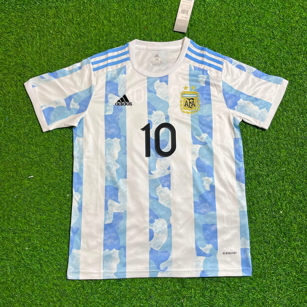 Argentina Retro Kit Jersey – Diego Armando Maradona 10 - – Front View