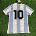 Diego Armando Maradona 10 - Argentina Legendary White Retro Kit Jersey – Back View