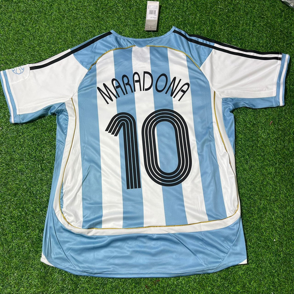 Argentina Retro Soccer Jersey – Diego Armando Maradona – Back View