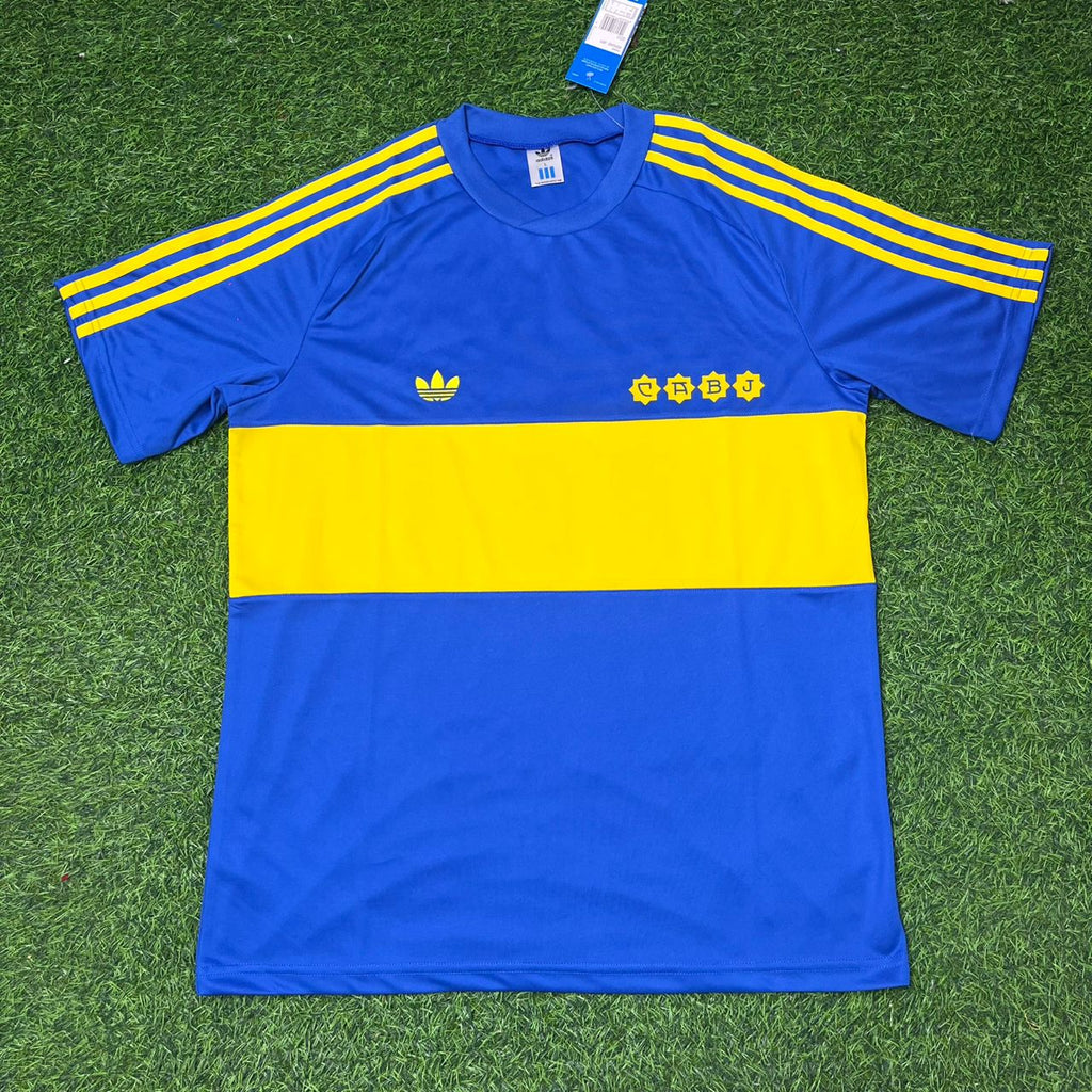 Carlos Tevez Boca Juniors Retro Football Commemorative Football Jersey – Front View